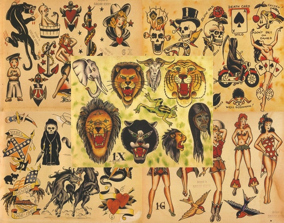 Sailor Jerry traditional flash sheet